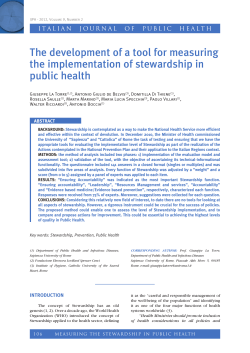 The development of a tool for measuring the implementation of