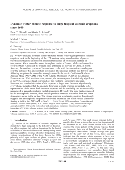 Dynamic winter climate response to large tropical volcanic eruptions
