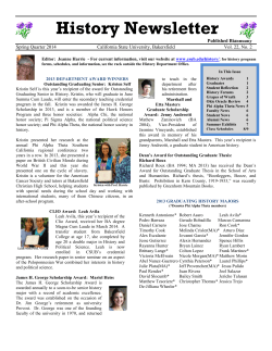 History Newsletter - California State University, Bakersfield