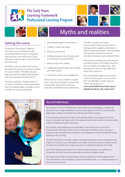 Myths and realities - Early Childhood Australia