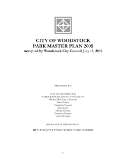 city of woodstock - Woodstock Recreation Department
