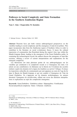 Pathways to Social Complexity and State Formation