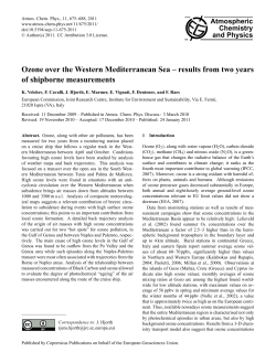 Ozone over the Western Mediterranean Sea &ndash; results from two years