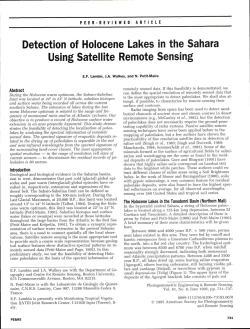 Detection of Holocene Lakes in the Sahara Using Satellite