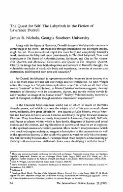 The Quest for Self: The Labyrinth in the Fiction of Lawrence Durrell