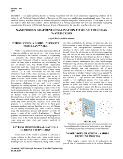 nanoporous graphene desalination to solve the clean water crisis