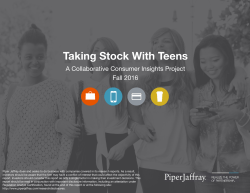 Taking Stock With Teens