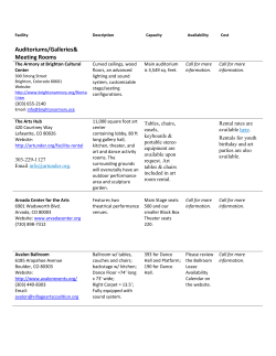 Auditoriums - Boulder County Arts Alliance