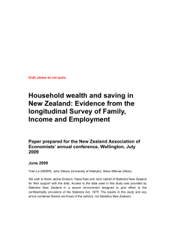 Estimating Household Saving As Change In Wealth From