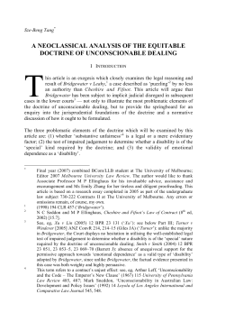 Tang, Sze-Beng --- "A Neoclassical Analysis of the Equitable