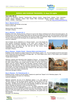 NORDIC AND RUSSIAN TREASURES, 21 days/20