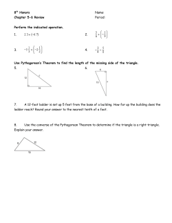 8th Honors Name: Chapter 5-6 Review Period: Perform the