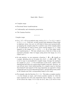 Math 3228 - Week 8 &bull; Complex maps &bull; Fractional linear