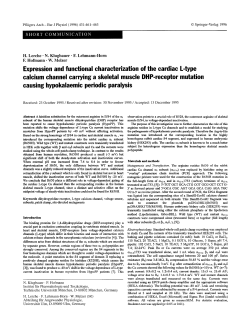 Expression and functional characterization of the cardiac L