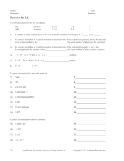 Practice Set 1.6 - Le Moyne College
