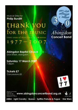 Thank You - Abingdon Concert Band