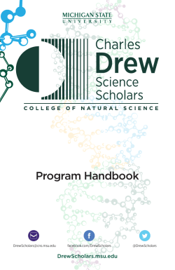 Drew Scholars Program Handbook - Charles Drew Science Scholars