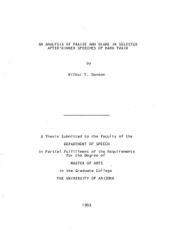 AN ANALYSIS OF PRAISE AND BLAME IN SELECTED AFTER