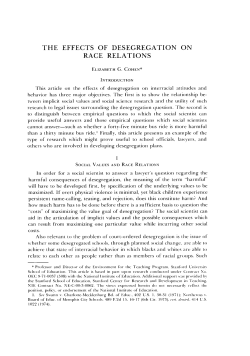 The Effects of Desegregation on Race Relations