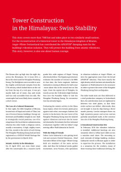 Tower Construction in the Himalayas: Swiss Stability
