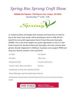 Spring Has Sprung Craft Show - Parent Project Muscular Dystrophy