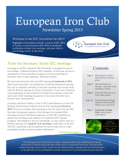 EIC Newsletter 2015 - European Iron Club
