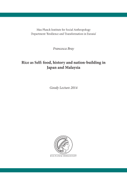 Rice as Self: food, history and nation