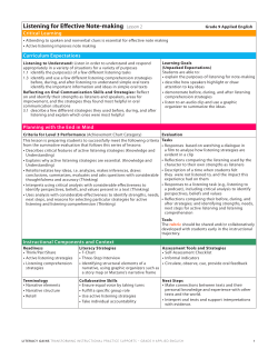 Listening for Effective Note-making Lesson 2