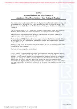 List 6a Approved Refiners and Manufacturers