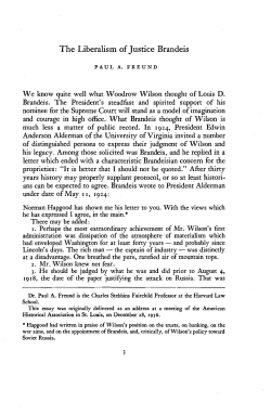 The Liberalism of Justice Brandeis