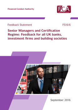 Senior Managers and Certification Regime