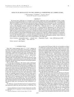 EFFECTS OF METALLICITY ON THE CHEMICAL COMPOSITION