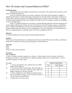 How Do Innate and Learned Behavior Differ?
