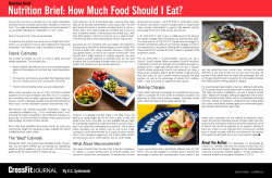 Nutrition Brief: How Much Food Should I Eat?
