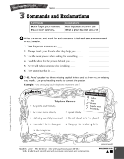 Commands and Exclamations