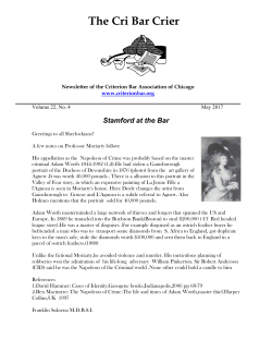 The Cri Bar Crier - The Criterion Bar Association