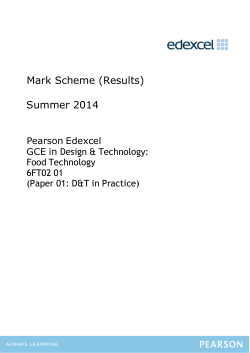 Mark Scheme (Results) Summer 2014 - Edexcel