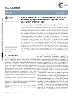 Characterization of KOH modified biochars from
