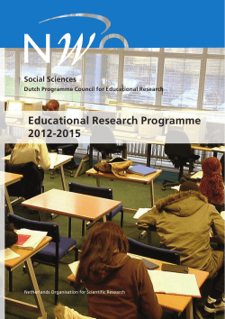 Educational Research Programme 2012-2015