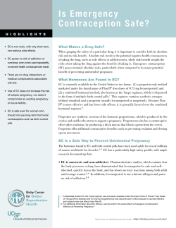 Is Emergency Contraception Safe?