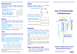 PA Year 6 Maths Fundamentals