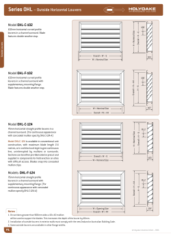 Series OHL– Outside Horizontal Louvers