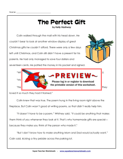 The Perfect Gift - Super Teacher Worksheets