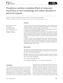 Phosphorus nutrition-mediated effects of arbuscular