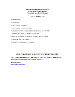Disaster Preparedness Plan