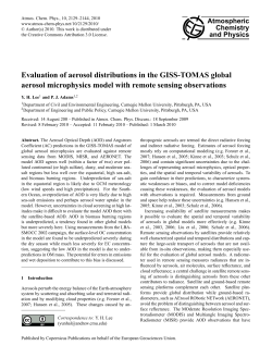 Evaluation of aerosol distributions in the GISS
