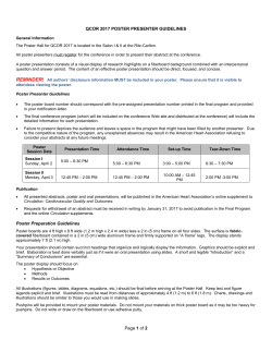 Poster Presentation Guidelines