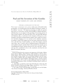 Paul and the Invention of the Gentiles