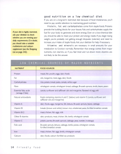 good nutrition on a low chemical diet