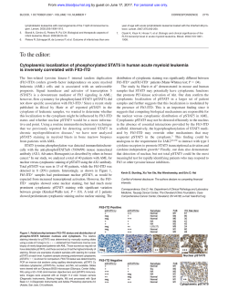Cytoplasmic localization of phosphorylated STAT5 in human acute